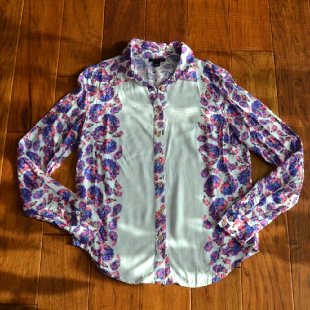 I Heart Ronson Floral Button Down Shirt Size S